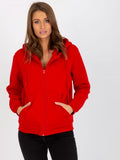 Bluza damska z kapturem, rozpinana, szara, Rue Paris