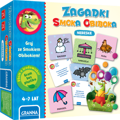 Granna, Zagadki Smoka Obiboka, niebieskie, gra edukacyjna