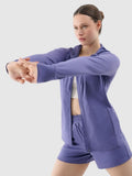 Bluza damska, rozpinana, czarna, 4F