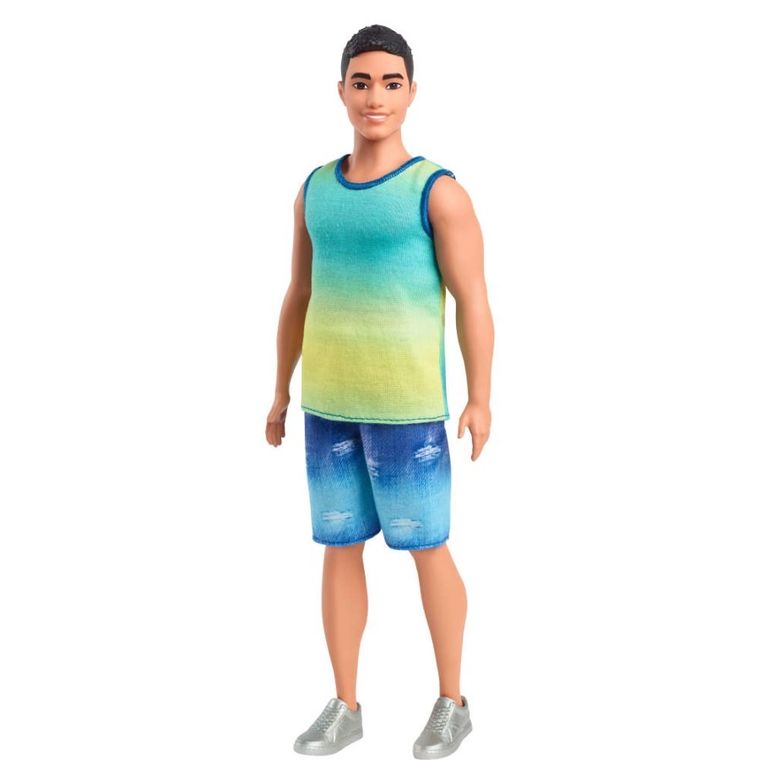Barbie, Ken Fashionistas, koszulka niebiesko-zielone ombre, lalka