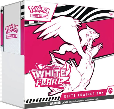 Pokemon TCG:  Scarlet & Violet, White Flare, Elite Trainer Box, Reshiram, gra karciana