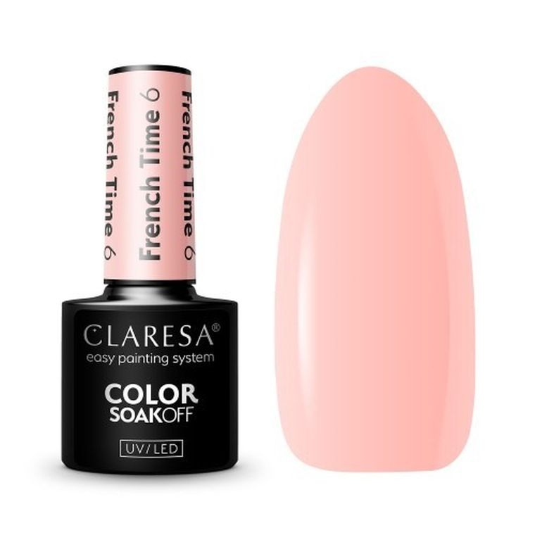 Claresa, French Time, lakier hybrydowy do paznokci, 6, 5g