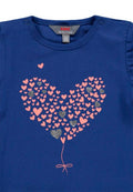 T-shirt dziewczęcy, granatowy, Kanz