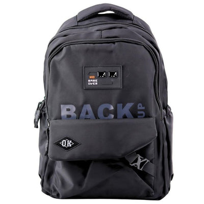 Lean Toys, plecak szkolny, 6 kieszeni back up czarny, 23l