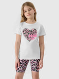 Legginsy dziewczęce, kolarki, mix, 4F