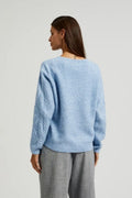 Sweter damski, niebieski, Moodo