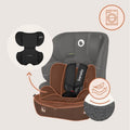 Lionelo, Billy, fotelik samochodowy, i-Size, Black Carbon, 76-150 cm