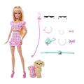 Barbie, Jednakowa stylizacja, lalka i piesek, Kokardki