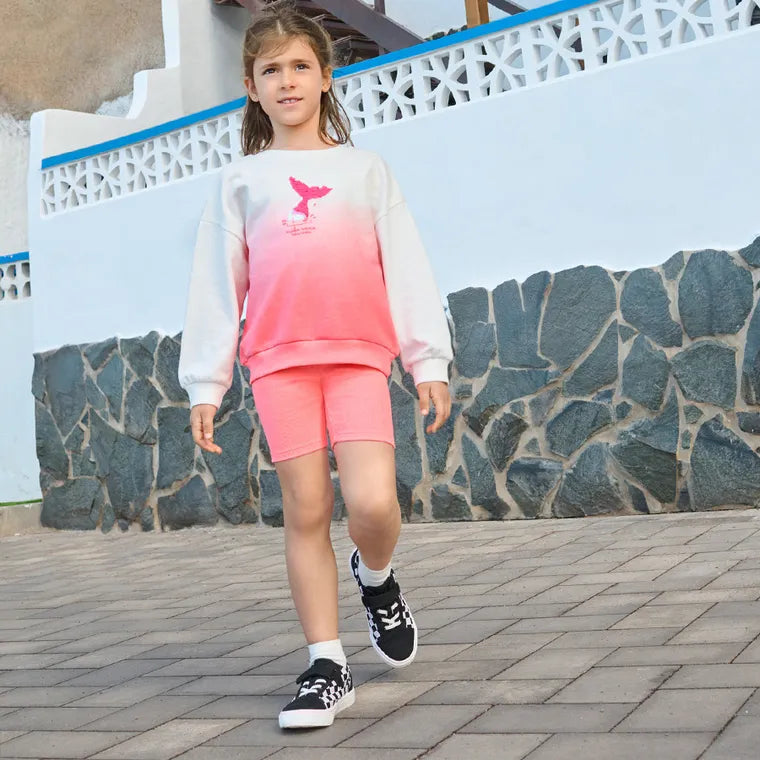 Cool Club, Legginsy dziewczęce, kolarki, prążkowane, różowe