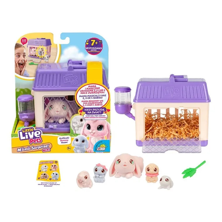Little Live Pets, Mama Surprise Mini, Króliki, mama i małe króliczki, zabawka interaktywna