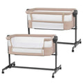 Kinderkraft, Nestee Up 2, łóżeczko dostawne, light grey