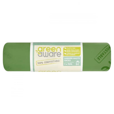 GreenAware, kompostowalne worki na odpady ogrodowe, 150 l, 3 szt.