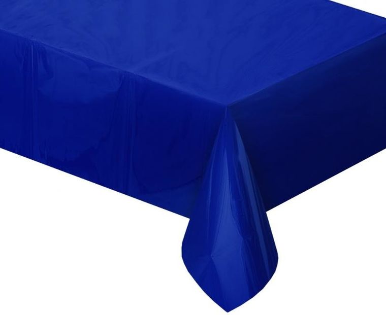 GoDan, obrus foliowy, metaliczny niebieski, 137x183 cm