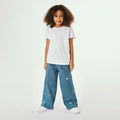 Jeansowe spodnie ze średnim stanem wide leg Cool Club
