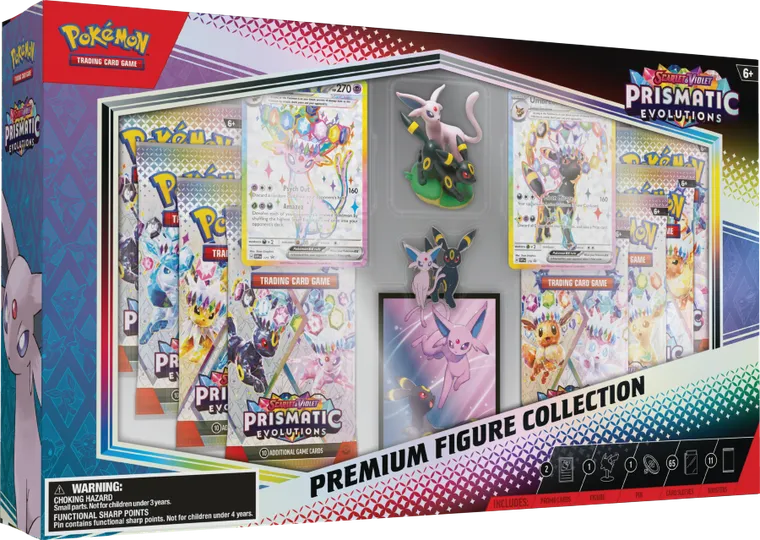 Pokemon TCG:  Prismatic Evolution, Super Premium Figure Collection, gra karciana, booster