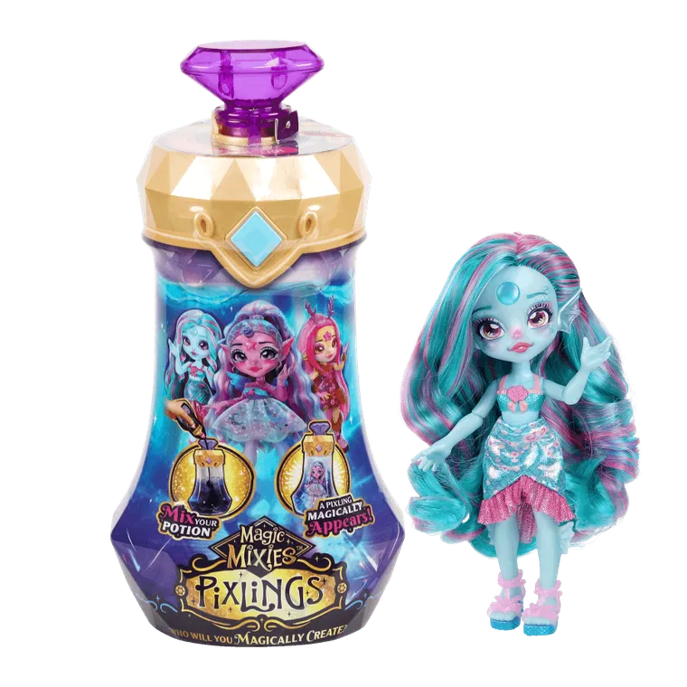 Pixlings, lalka syrena, niebieska