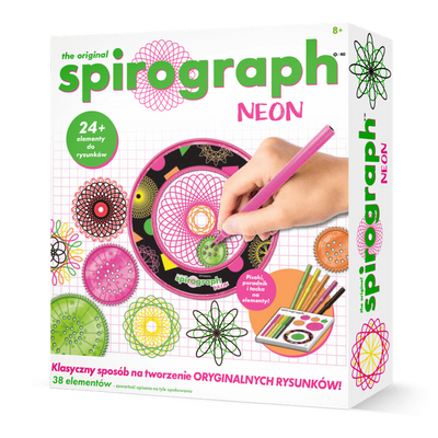 Playmonster Group, Spirograph, zestaw kreatywny, neon