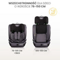Caretero, Vivo i-Size, fotelik, grey, 76-150 cm