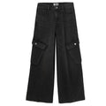 Czarne spodnie jeansowe cargo wide Cool Club