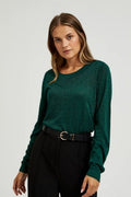 Sweter damski, zielony, Moodo