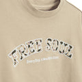 Cool Club, T-shirt dziewczęcy, crop top, beżowy
