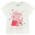 Cool Club, T-shirt dziewczęcy, biały, Świnka Peppa