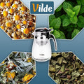 Vilde, dzbanek z zaparzaczem spustowym do herbaty, szklany, 960 ml