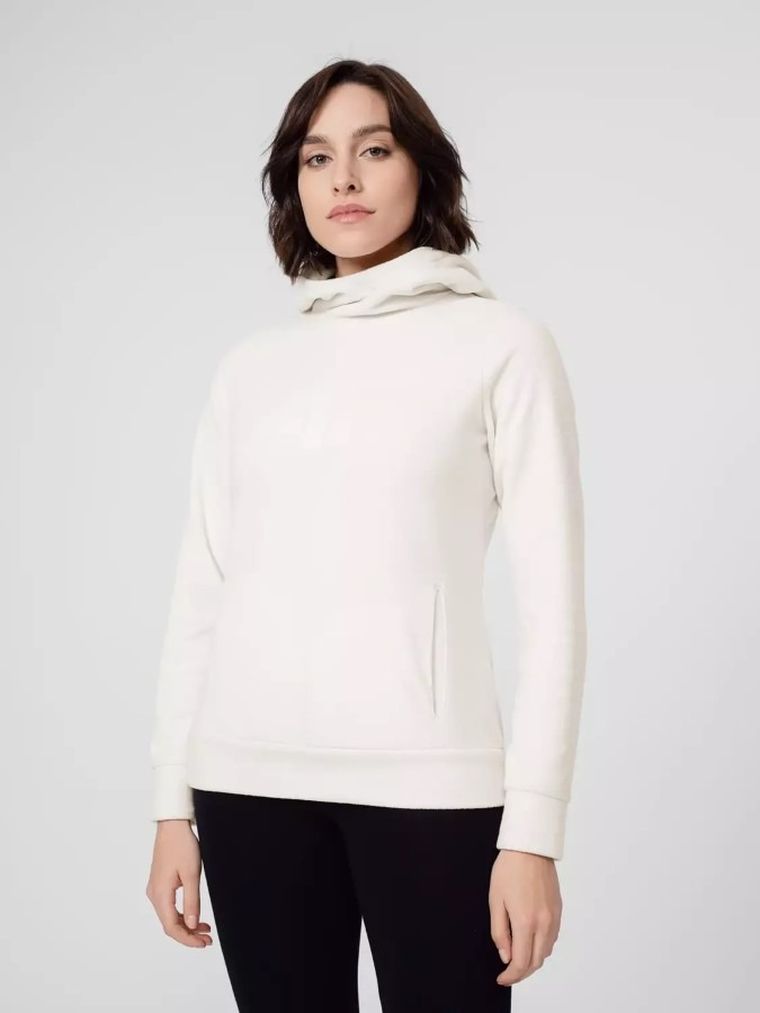 Bluza damska z kapturem, ecru, 4F