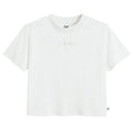 Biały t-shirt cropp z bawełny czesanej NOWEAR