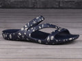 Klapki damskie, granatowe, Crocs Kadee II