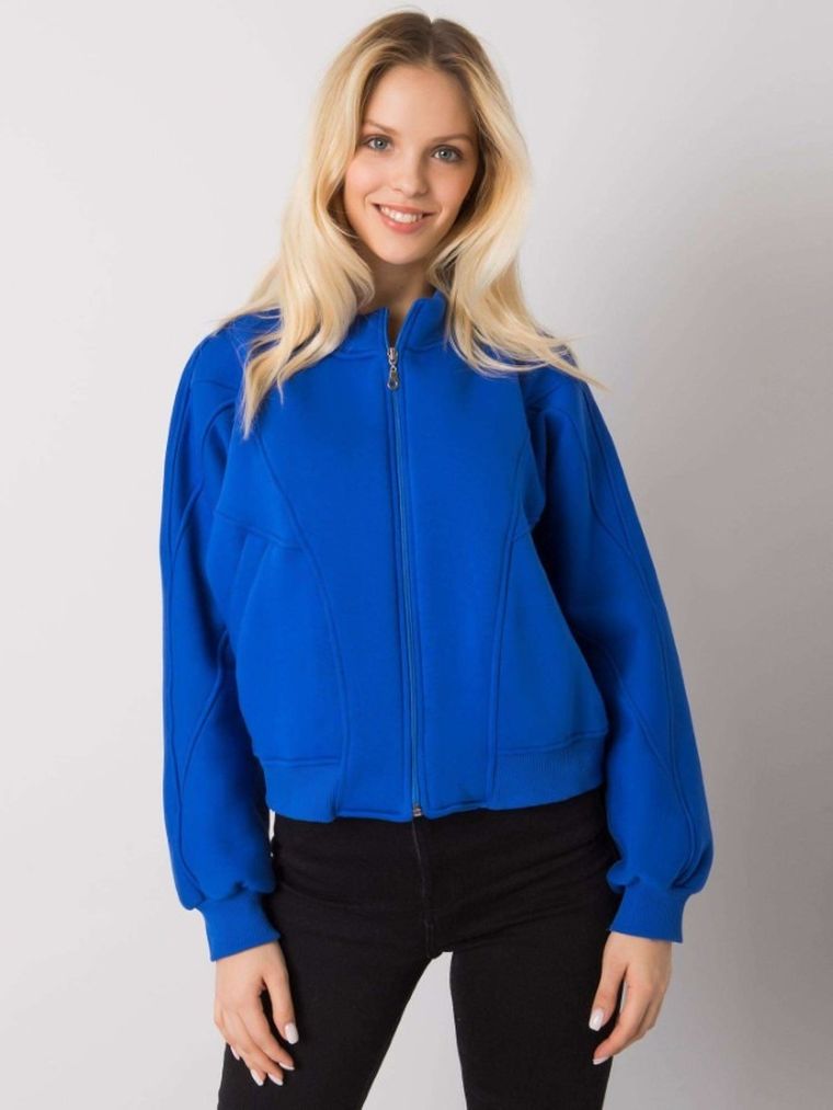 Bluza damska, rozpinana, niebieska, Ex Moda