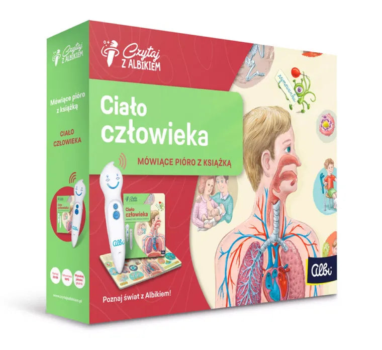 Czytaj z Albikiem. Pakiet:  Mówiące pióro Albik + Ciało człowieka
