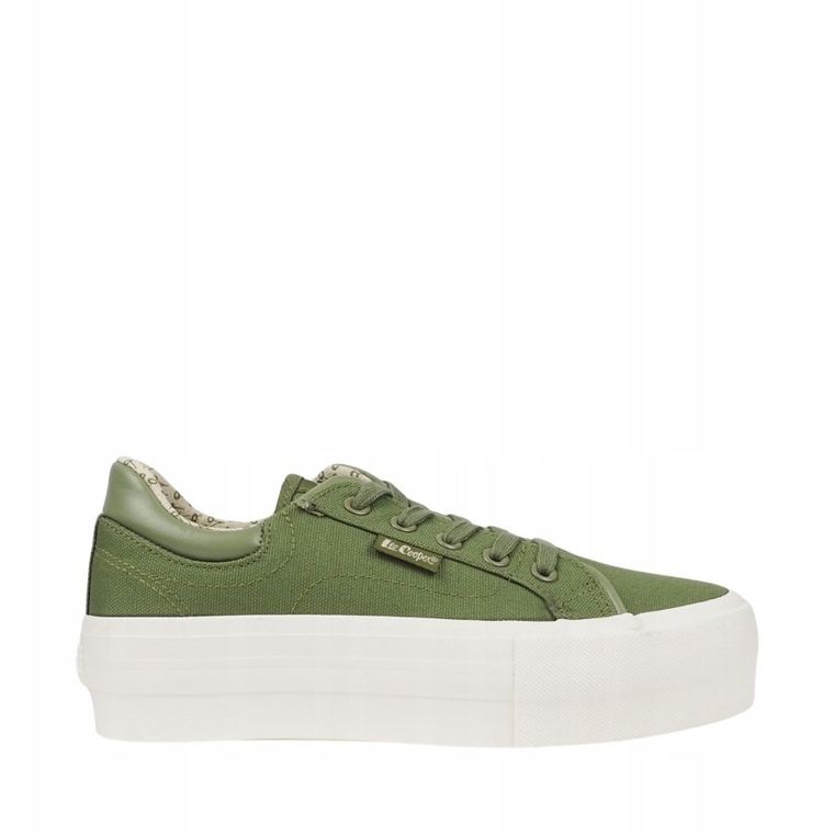 Trampki damskie, khaki, Lee Cooper