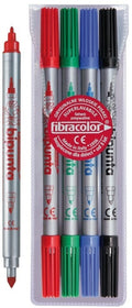 Fibracolor, Double Point, pisaki dwustronne, 4 kolory