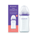 Lansinoh, NaturalWave, szklana butelka do karmienia ze smoczkiem, rozmiar S, 160 ml