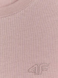 T-shirt dziewczęcy, beżowy, 4F