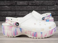 Klapki damskie na platformie, ecru, Crocs Classic Platform Dream