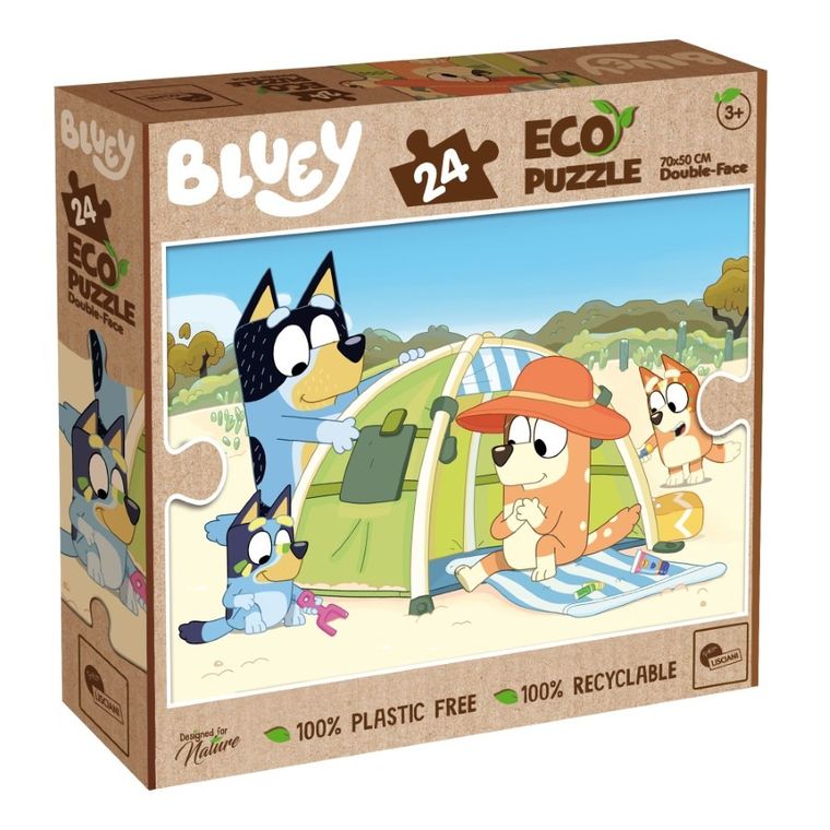 Lisciani, Bluey, Eko, puzzle dwustronne, 24 elementy