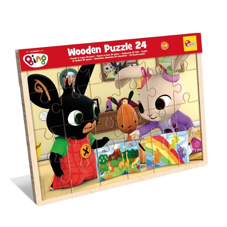 Lisciani, Bing, puzzle drewniane, 24 elementy