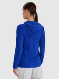 Bluza damska z kapturem, rozpinana, granatowa, Primaloft Active, 4F
