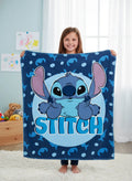 Stitch, koc polarowy, różowy, 100x140 cm