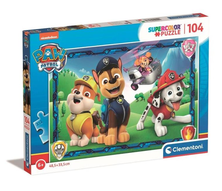 Clementoni, Super Color, Psi Patrol, puzzle, 104 elementy