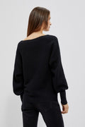 Sweter damski, czarny, Moodo