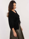 Sweter damski, oversize, czarny, Italy Moda