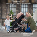 Kinderkraft, Moov 2, wózek wielofunkcyjny, 3w1, Sand Beige
