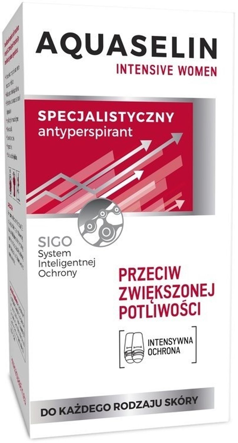 Aquaselin, Intensive, dezodorant roll-on, dla kobiet, 50 ml