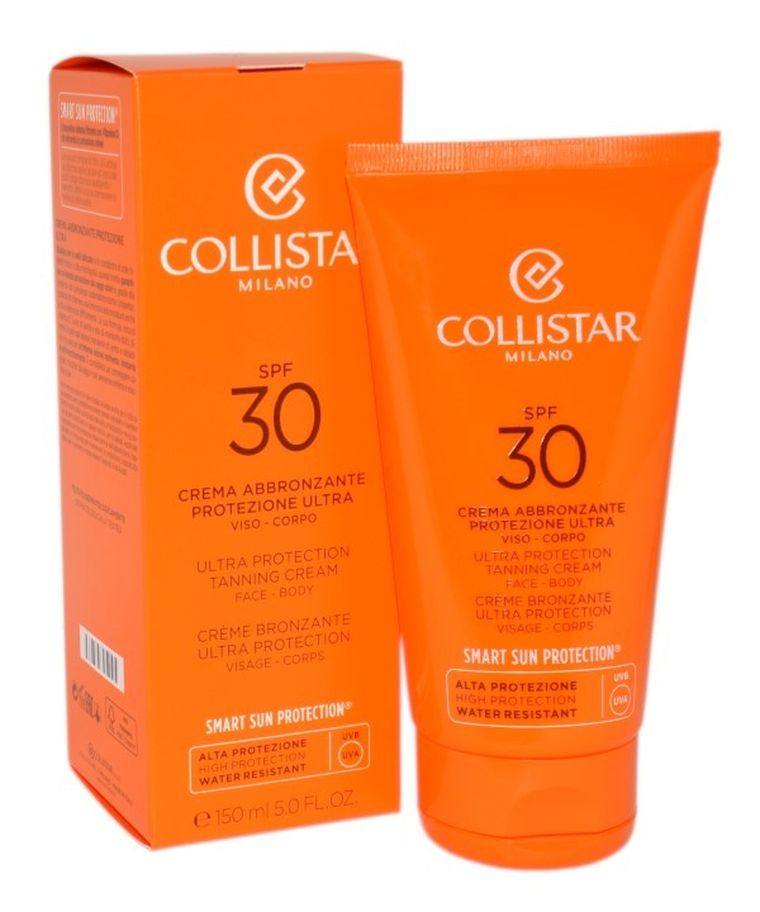 Collistar, Ultra Protection Tanning Cream SPF 30, wodoodporny krem do opalania, 150 ml