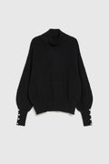 Sweter damski, czarny, Moodo