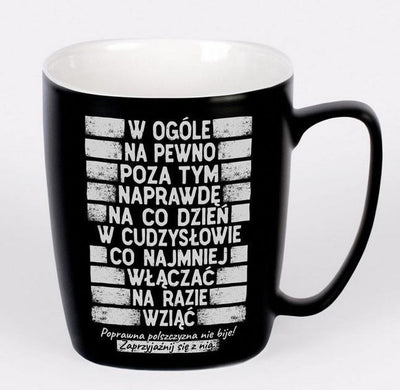 Nadwyraz, kubek ceramiczny, Parszywa 10, czarny matowy