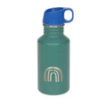 Lassig, Little Gang Rainbow, bidon ze stali nierdzewnej z ustnikiem i uchwytem, 500 ml, green